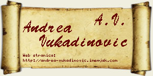 Andrea Vukadinović vizit kartica